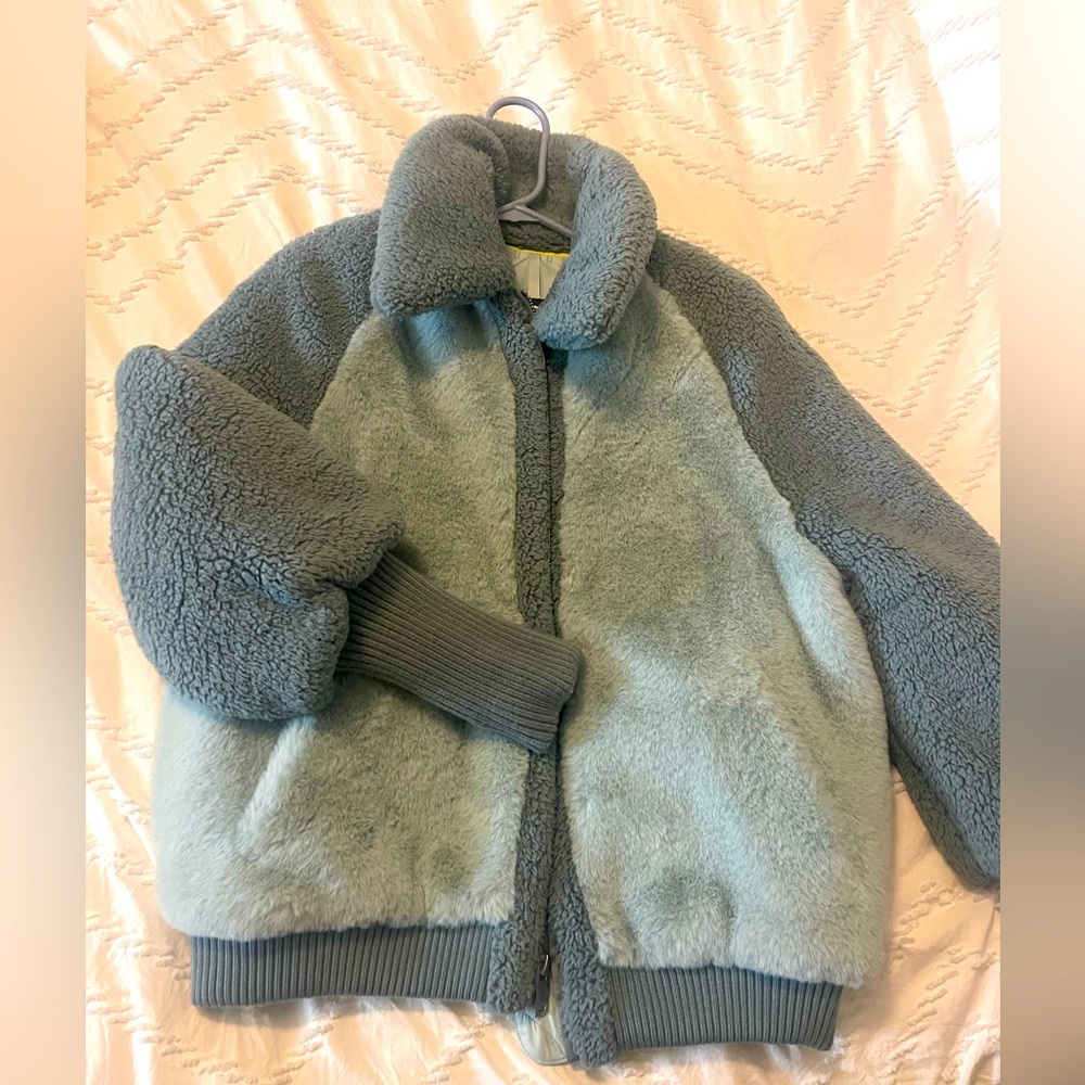 Ugg Augusta Sherpa Baseball Jacket- Blue